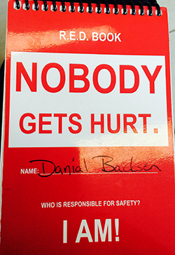 Photo of Red notebook.